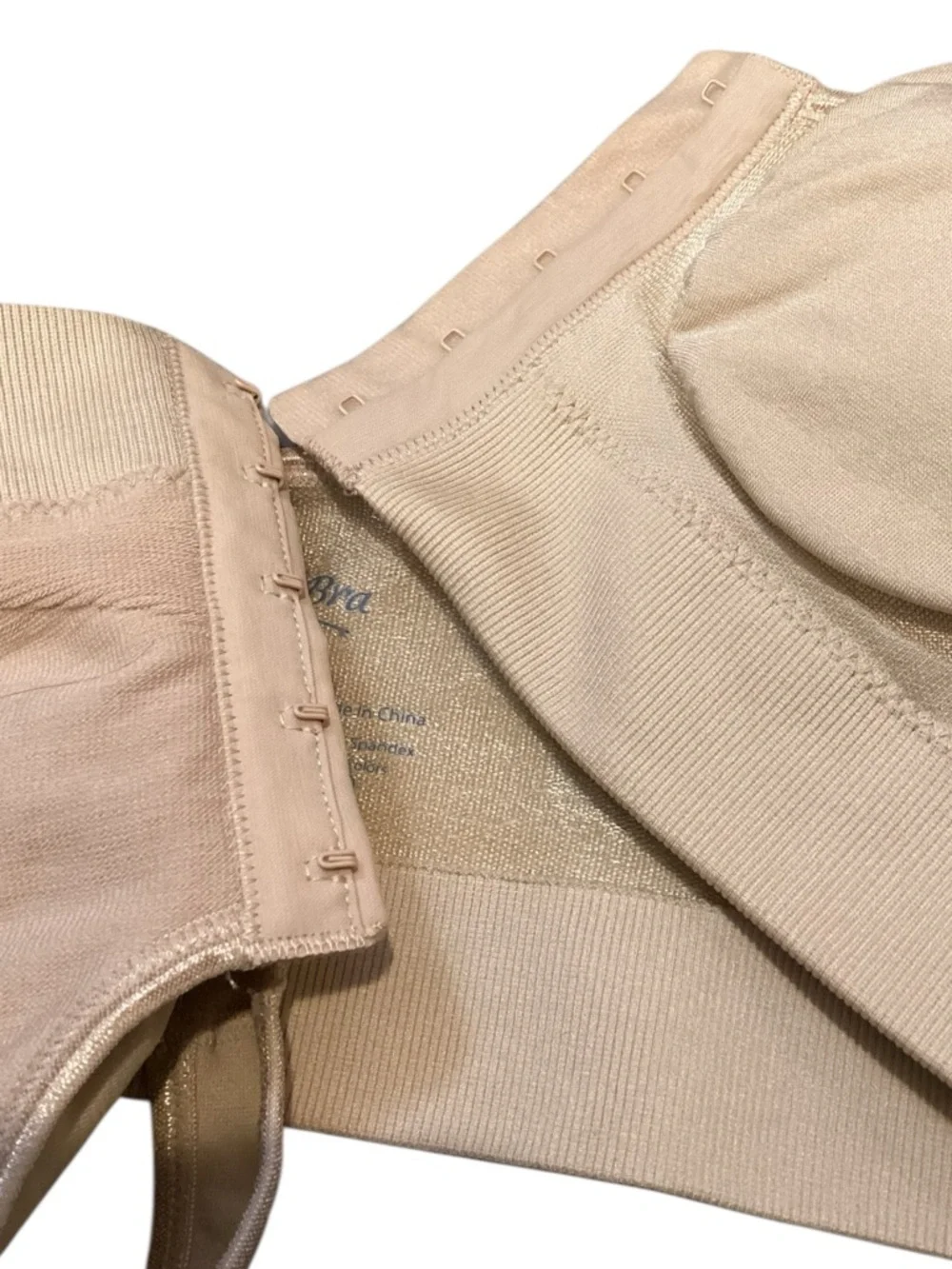 Miracle Bamboo Comfort Bra Nude Front Close Wireless Seamless 3XL Removable Pads